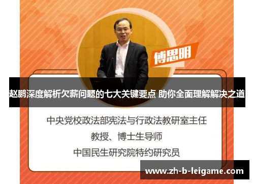 赵鹏深度解析欠薪问题的七大关键要点 助你全面理解解决之道